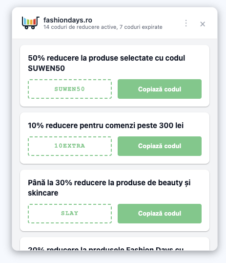 Vouchere și coduri de reducere afișate automat de xPrice